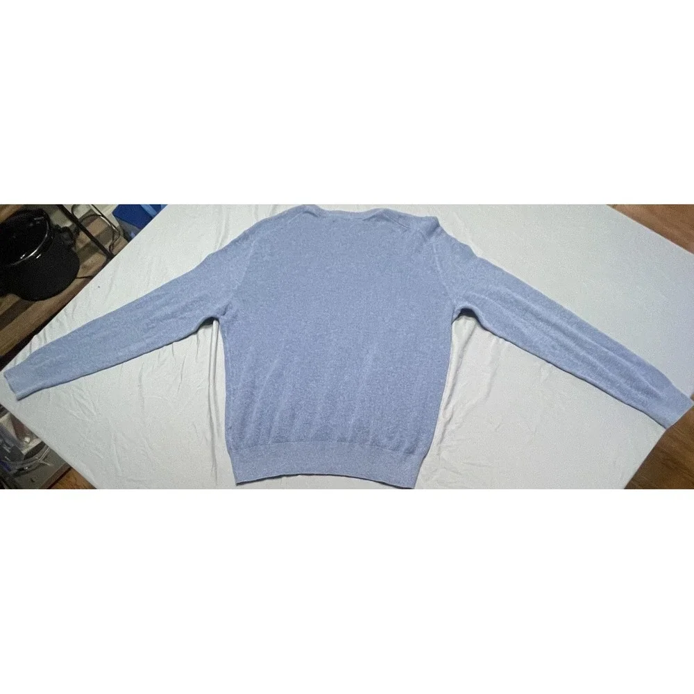 Vintage‎ Polo Ralph Lauren Sweater Mens Sz XL Blue v-neck Knit Cashmere Blend